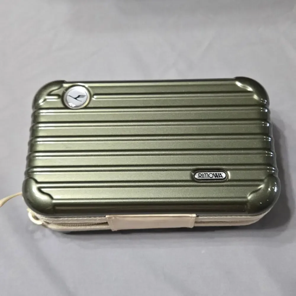 RIMOWA x Lufthansa First Class Collectible Amenity Case - Metallic Olive Green